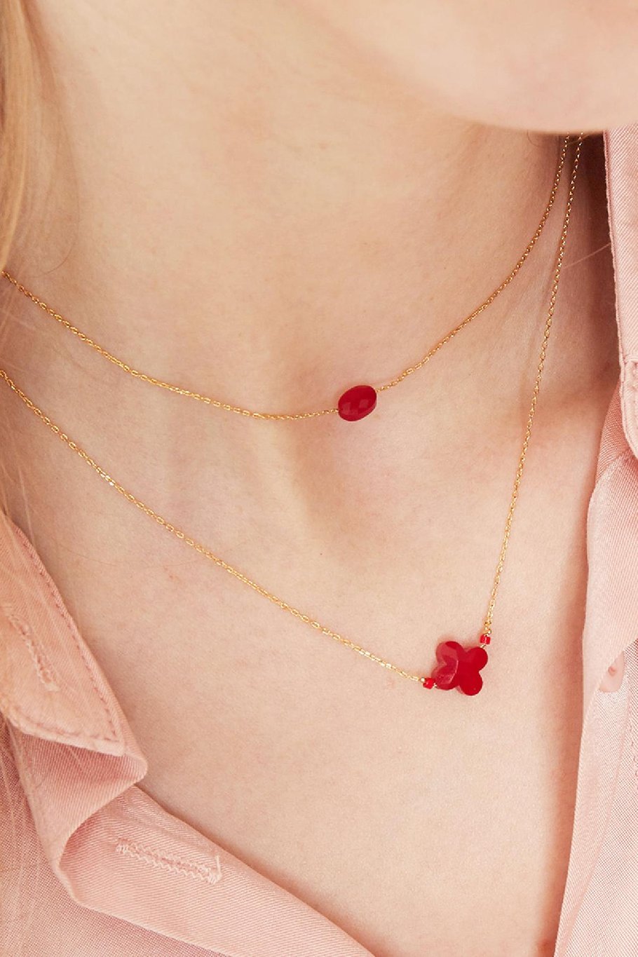 Ketting One Clover Grijs Gold Color Standard Afbeelding3